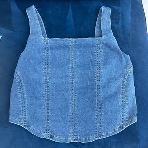Maurices Indigo Smocked Denim Top